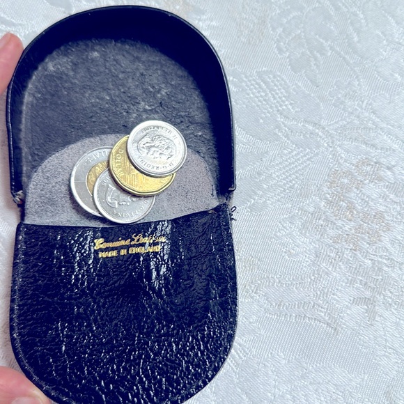 Mens Genuine Leather Coin Tray Purse Wallet Gents Small Change - Picture 2 of 4